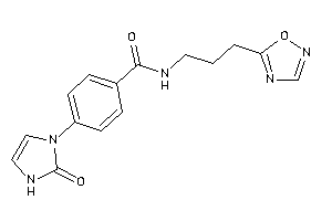 Image of 4-(2-keto-4-imidazolin-1-yl)-N-[3-(1,2,4-oxadiazol-5-yl)propyl]benzamide
