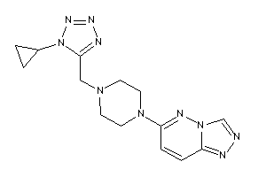 Image of 6-[4-[(1-cyclopropyltetrazol-5-yl)methyl]piperazino]-[1,2,4]triazolo[3,4-f]pyridazine