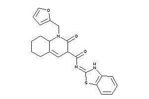 Image of N-(3H-1,3-benzothiazol-2-ylidene)-1-(2-furfuryl)-2-keto-3,5,6,7,8,8a-hexahydroquinoline-3-carboxamide