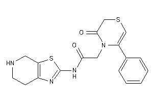 Image of 2-(3-keto-5-phenyl-1,4-thiazin-4-yl)-N-(4,5,6,7-tetrahydrothiazolo[5,4-c]pyridin-2-yl)acetamide