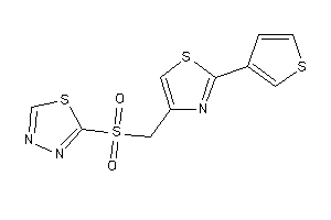Image of 2-[[2-(3-thienyl)thiazol-4-yl]methylsulfonyl]-1,3,4-thiadiazole