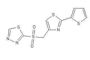 Image of 2-[[2-(2-thienyl)thiazol-4-yl]methylsulfonyl]-1,3,4-thiadiazole