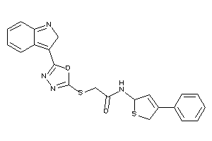 2-[[5-(2H-indol-3-yl)-1,3,4-oxadiazol-2-yl]thio]-N-(4-phenyl-2,5-dihydrothiophen-2-yl)acetamide