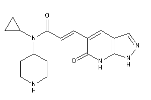 N-cyclopropyl-3-(6-keto-1,7-dihydropyrazolo[3,4-b]pyridin-5-yl)-N-(4-piperidyl)acrylamide