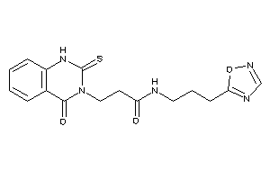3-(4-keto-2-thioxo-1H-quinazolin-3-yl)-N-[3-(1,2,4-oxadiazol-5-yl)propyl]propionamide