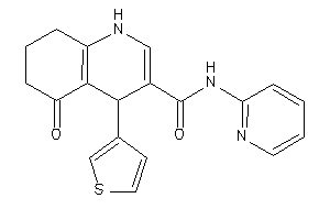 Image of 5-keto-N-(2-pyridyl)-4-(3-thienyl)-4,6,7,8-tetrahydro-1H-quinoline-3-carboxamide
