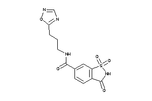Image of 1,1,3-triketo-N-[3-(1,2,4-oxadiazol-5-yl)propyl]-1,2-benzothiazole-6-carboxamide
