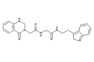 Image of N-[2-(2H-indol-3-yl)ethyl]-2-[[2-(4-keto-1,2-dihydroquinazolin-3-yl)acetyl]amino]acetamide