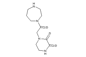 1-[2-(1,4-diazepan-1-yl)-2-keto-ethyl]piperazine-2,3-quinone