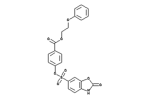 Image of 4-[(2-keto-3H-1,3-benzoxazol-6-yl)sulfonyloxy]benzoic Acid 2-phenoxyethyl Ester