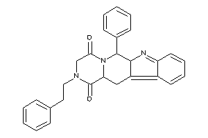 2-phenethyl-6-phenyl-6,6a,12,12a-tetrahydro-3H-pyrazino[1,2-b]$b-carboline-1,4-quinone
