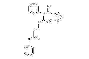 Image of 3-[(4-imino-5-phenyl-6H-pyrazolo[3,4-d]pyrimidin-6-yl)thio]-N-phenyl-propionamide