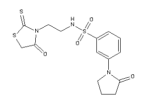 3-(2-ketopyrrolidino)-N-[2-(4-keto-2-thioxo-thiazolidin-3-yl)ethyl]benzenesulfonamide