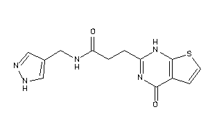 3-(4-keto-1H-thieno[2,3-d]pyrimidin-2-yl)-N-(1H-pyrazol-4-ylmethyl)propionamide