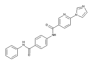 Image of 6-imidazol-1-yl-N-[4-(phenylcarbamoyl)phenyl]nicotinamide