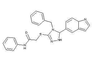 2-[[5-(7aH-indol-5-yl)-4-benzyl-1,5-dihydro-1,2,4-triazol-3-yl]thio]-N-phenyl-acetamide
