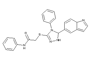 2-[[5-(7aH-indol-5-yl)-4-phenyl-1,5-dihydro-1,2,4-triazol-3-yl]thio]-N-phenyl-acetamide
