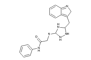 2-[[5-(2H-indol-3-ylmethyl)-1,2,4-triazolidin-3-yl]thio]-N-phenyl-acetamide