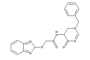 Image of 2-(2H-benzimidazol-2-ylthio)-N-(3-benzyl-6-keto-4,5-dihydropyrimidin-5-yl)acetamide