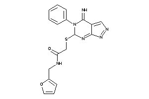 Image of N-(2-furfuryl)-2-[(4-imino-5-phenyl-6H-pyrazolo[3,4-d]pyrimidin-6-yl)thio]acetamide