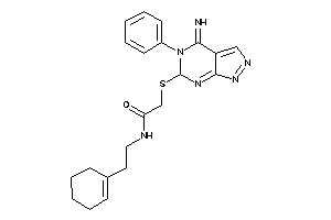 Image of N-(2-cyclohexen-1-ylethyl)-2-[(4-imino-5-phenyl-6H-pyrazolo[3,4-d]pyrimidin-6-yl)thio]acetamide