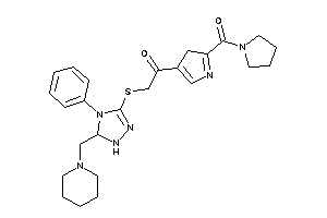 Image of 2-[[4-phenyl-5-(piperidinomethyl)-1,5-dihydro-1,2,4-triazol-3-yl]thio]-1-[2-(pyrrolidine-1-carbonyl)-3H-pyrrol-4-yl]ethanone