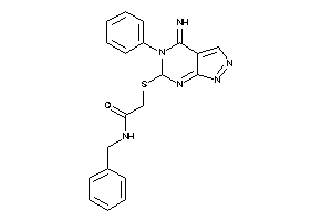 Image of N-benzyl-2-[(4-imino-5-phenyl-6H-pyrazolo[3,4-d]pyrimidin-6-yl)thio]acetamide