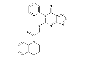 Image of 1-(3,4-dihydro-2H-quinolin-1-yl)-2-[(4-imino-5-phenyl-6H-pyrazolo[3,4-d]pyrimidin-6-yl)thio]ethanone