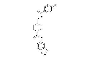 N-[[4-(1,3-benzodioxol-5-ylcarbamoyl)cyclohexyl]methyl]-2-keto-3H-pyridine-5-carboxamide