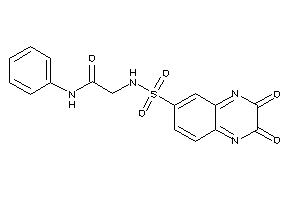 2-[(2,3-diketoquinoxalin-6-yl)sulfonylamino]-N-phenyl-acetamide