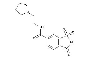 Image of 1,1,3-triketo-N-(2-pyrrolidinoethyl)-1,2-benzothiazole-6-carboxamide