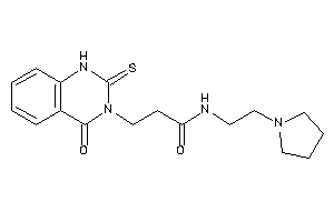 3-(4-keto-2-thioxo-1H-quinazolin-3-yl)-N-(2-pyrrolidinoethyl)propionamide