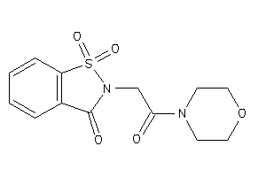 1,1-diketo-2-(2-keto-2-morpholino-ethyl)-1,2-benzothiazol-3-one