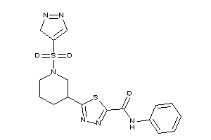 Image of N-phenyl-5-[1-(3H-pyrazol-4-ylsulfonyl)-3-piperidyl]-1,3,4-thiadiazole-2-carboxamide