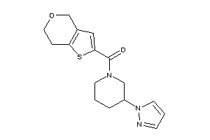 Image of 6,7-dihydro-4H-thieno[3,2-c]pyran-2-yl-(3-pyrazol-1-ylpiperidino)methanone
