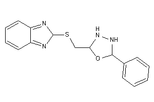 2-[(2H-benzimidazol-2-ylthio)methyl]-5-phenyl-1,3,4-oxadiazolidine