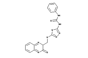 1-[5-[(3-keto-2H-quinoxalin-2-yl)methylthio]-1,3,4-thiadiazol-2-yl]-3-phenyl-urea