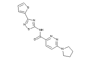 6-pyrrolidino-N-[3-(2-thienyl)-1,2,4-thiadiazol-5-yl]pyridazine-3-carboxamide