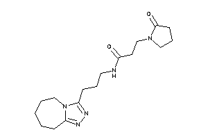 Image of 3-(2-ketopyrrolidino)-N-[3-(6,7,8,9-tetrahydro-5H-[1,2,4]triazolo[4,3-a]azepin-3-yl)propyl]propionamide