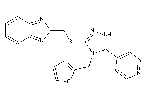 Image of 2-[[[4-(2-furfuryl)-5-(4-pyridyl)-1,5-dihydro-1,2,4-triazol-3-yl]thio]methyl]-2H-benzimidazole
