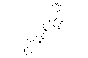 Image of 1-[2-keto-2-[2-(pyrrolidine-1-carbonyl)-3H-pyrrol-4-yl]ethyl]-4-phenyl-tetrazolidin-5-one