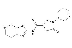 Image of 1-cyclohexyl-5-keto-N-(4,5,6,7-tetrahydrothiazolo[5,4-c]pyridin-2-yl)pyrrolidine-3-carboxamide