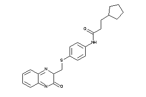 Image of 3-cyclopentyl-N-[4-[(3-keto-2H-quinoxalin-2-yl)methylthio]phenyl]propionamide