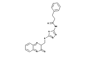 Image of N-[5-[(3-keto-2H-quinoxalin-2-yl)methylthio]-1,3,4-thiadiazol-2-yl]-3-phenyl-propionamide