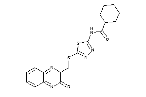 Image of N-[5-[(3-keto-2H-quinoxalin-2-yl)methylthio]-1,3,4-thiadiazol-2-yl]cyclohexanecarboxamide