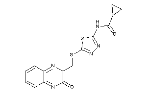 Image of N-[5-[(3-keto-2H-quinoxalin-2-yl)methylthio]-1,3,4-thiadiazol-2-yl]cyclopropanecarboxamide