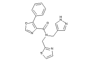 Image of 5-phenyl-N-(1H-pyrazol-4-ylmethyl)-N-(thiazol-2-ylmethyl)oxazole-4-carboxamide