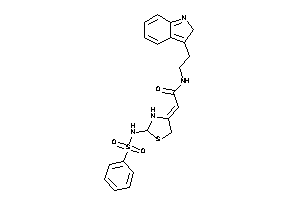 2-[2-(benzenesulfonamido)thiazolidin-4-ylidene]-N-[2-(2H-indol-3-yl)ethyl]acetamide