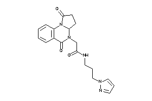Image of 2-(1,5-diketo-3,3a-dihydro-2H-pyrrolo[1,2-a]quinazolin-4-yl)-N-(3-pyrazol-1-ylpropyl)acetamide