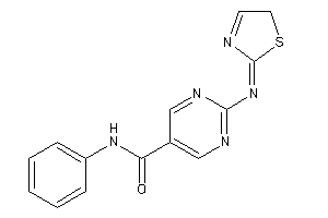 Image of N-phenyl-2-(3-thiazolin-2-ylideneamino)pyrimidine-5-carboxamide
